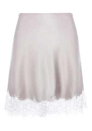 MANURÍ Josephine lace mini skirt - Neutrals