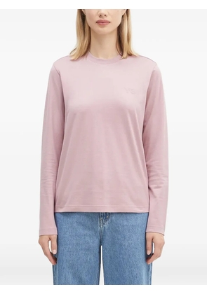 Y-3 logo crew-neck top - Pink