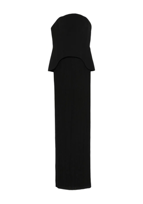 Solace London Kesi pleated maxi dress - Black