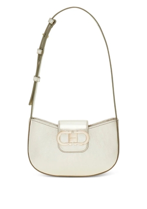 Ferragamo Gancini zip shoulder bag - Gold