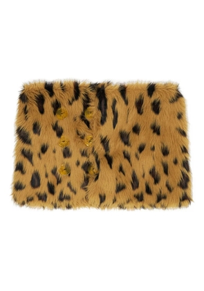 Bimba y Lola button animal print scarf - Brown