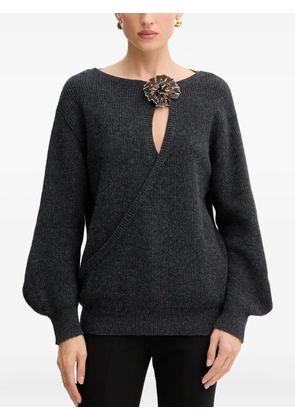 SIMONA CORSELLINI appliqué-detail sweater - Grey