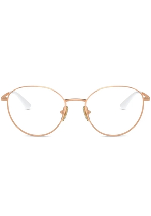 Vogue Eyewear logo-engraved round-frame glasses - Gold