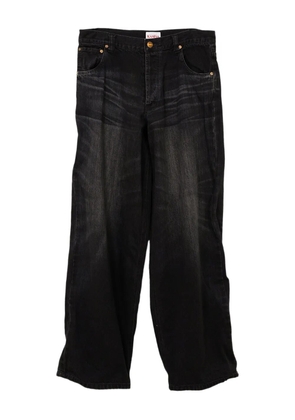 KAMIYA wire wide-leg jeans - Black