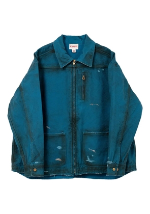 KAMIYA Boro distressed zip-front jacket - Blue