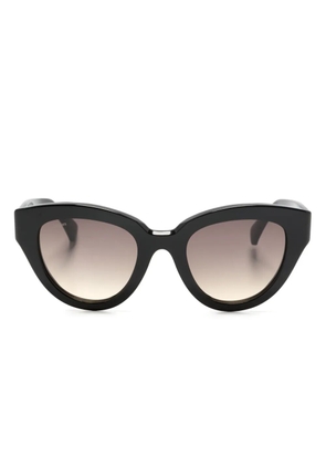 Max Mara Eyewear logo-print cat-eye frame sunglasses - Black