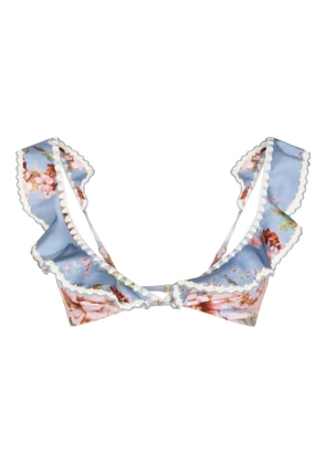 ZIMMERMANN ruffled bikini top - Blue