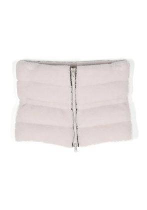 Brunello Cucinelli fleece-texture padded scarf - White