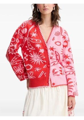 NEVER FULLY DRESSED button cardigan - Red