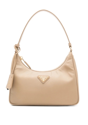 Prada zip shoulder bag - Neutrals