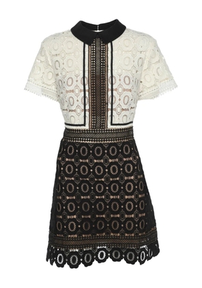 Self-Portrait Peter Pan collar mini dress - White