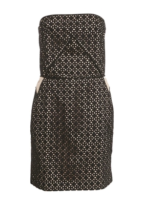 Maje embroidered strapless dress - Black