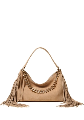 TWINSET medium Liliane fringed chain shoulder bag - Neutrals