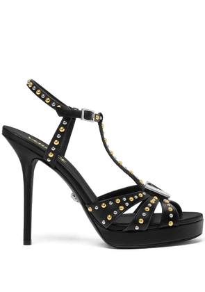Versace 120mm leather sandals - Black
