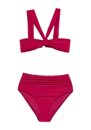 ZIMMERMANN ruched clothing bikini set - Pink