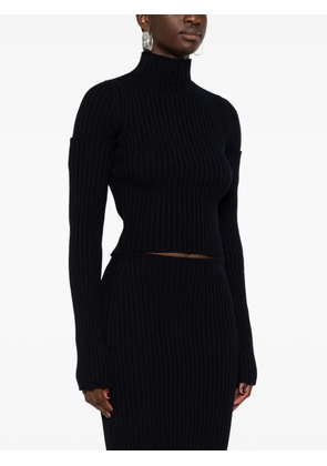 Balenciaga ribbed long-sleeve sweater - Blue