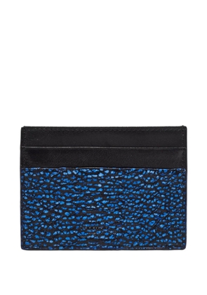 Roberto Cavalli python-embossed leather card holder - Blue