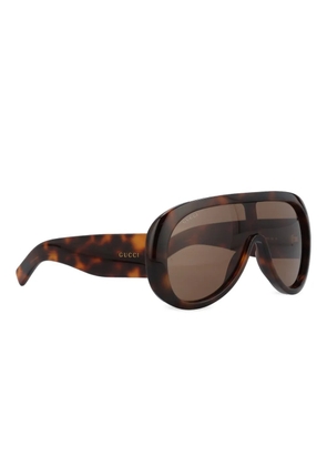 Gucci logo-detailed sunglasses - Brown