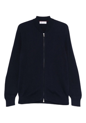 Brunello Cucinelli zip ribbed sweater - Blue