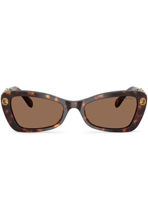 Swarovski Eyewear crystal-embellished tortoiseshell-effect sunglasses - Green