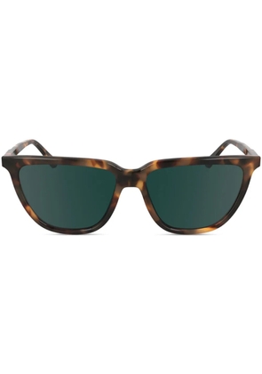 Calvin Klein logo-print sunglasses - Brown