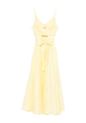 ZIMMERMANN tie-waist midi dress - Yellow