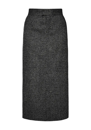 ANOUKI slit-detail midi skirt - Grey