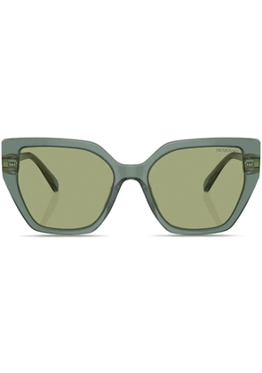 Swarovski Eyewear crystal-embellished cat-eye sunglasses - Green