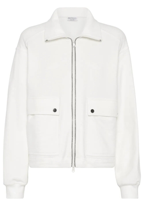 Brunello Cucinelli Monili bead-embellished sweatshirt - White