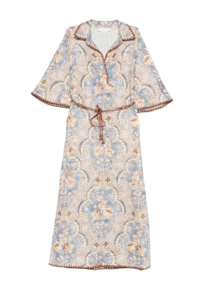 ZIMMERMANN Daylight print midi dress - Blue