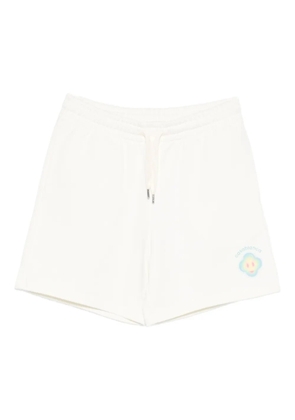 Casablanca Smiley drawstring shorts - White