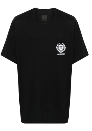 Givenchy logo-embroidered cotton T-shirt - Black