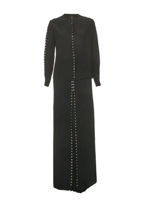 Roberto Cavalli eyelet-detail silk suit - Black
