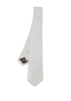 Emporio Armani Pre-Owned zig-zag pattern tie - White