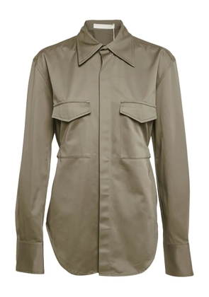 Dion Lee flap-pocket belted shirt - Green