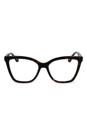 Calvin Klein tortoiseshell-pattern square-frame glasses - Brown