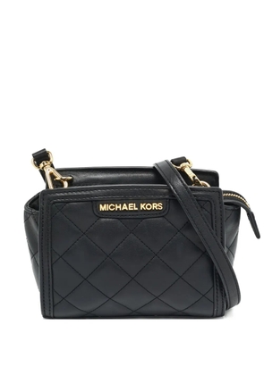 Michael Kors Vintage quilted-leather mini crossbody bag - Black