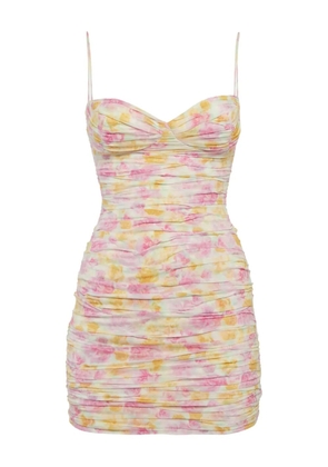 Magda Butrym floral-print ruched dress - Pink