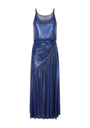 Rabanne mesh strap midi dress - Blue