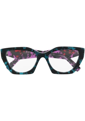 Prada Eyewear tortoiseshell-effect cat-eye glasses - Blue