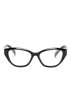 Prada Eyewear logo-engraved cat-eye glasses - Black