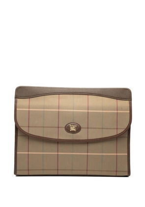 Burberry Pre-Owned 20th Century Vintage Check Canvas clutch bag - Brown