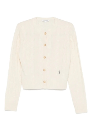 Sporty & Rich cable-knit buttoned cardigan - White