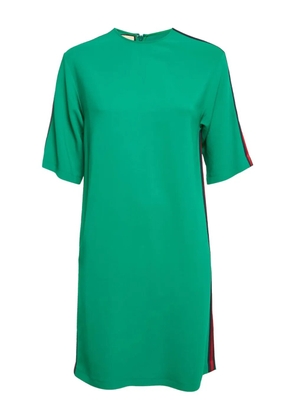 Gucci Pre-Owned Web-stripe mini dress - Green