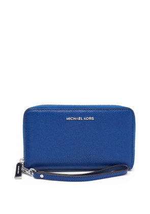 Michael Kors Vintage logo-accent zip-around wallet - Blue