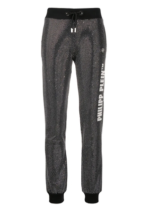 Philipp Plein glitter-effect slim-fit trousers - Black