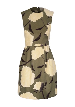 Lela Rose floral-print sleeveless mini dress - Brown