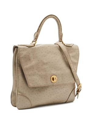 Marc By Marc Jacobs ostrich-effect top-handle shoulder bag - Neutrals