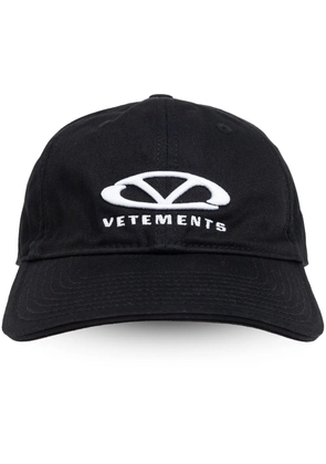 VETEMENTS logo-embroidered cap - Black