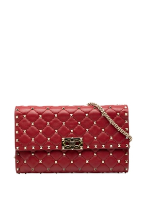 Valentino Garavani Pre-Owned 2000-2017 Leather Rockstud Spike Wallet on Chain crossbody bag - Red